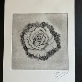 Prenten & gravures getiteld "ROSA" door Ramón Serra, Origineel Kunstwerk, Ets