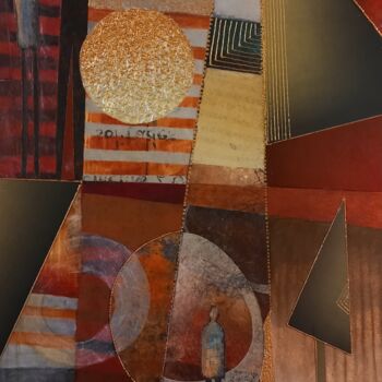 Collages titled "L'un sans l'autre" by Thierry Robin, Original Artwork, Collages Mounted on Cardboard