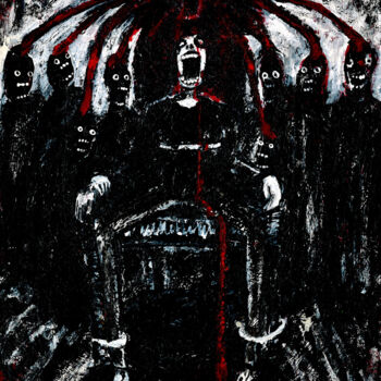 Painting titled "Nightmares" by Vaxo Lang, Original Artwork, Acrylic