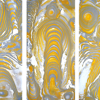 Painting titled "Composition No. 444" by Sumit Ratta, Original Artwork, Spray paint Mounted on Wood Stretcher frame
