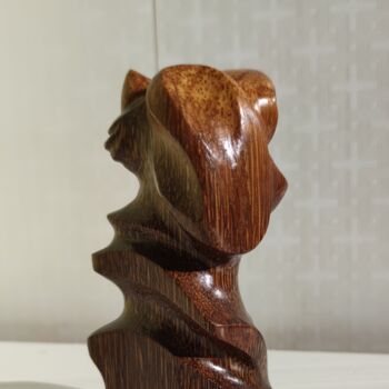 Sculpture intitulée "Multilayered Rhino" par Andrei Latyshev, Œuvre d'art originale, Bois