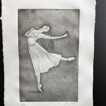 Prenten & gravures getiteld "BAILARINA" door Ramón Serra, Origineel Kunstwerk, Ets
