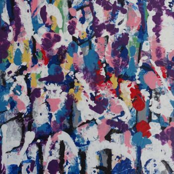 Schilderij getiteld "At the flower show." door Grant Preston, Origineel Kunstwerk, Acryl