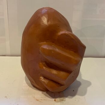Sculpture intitulée "Ovalimania" par Terredediane, Œuvre d'art originale, Argile