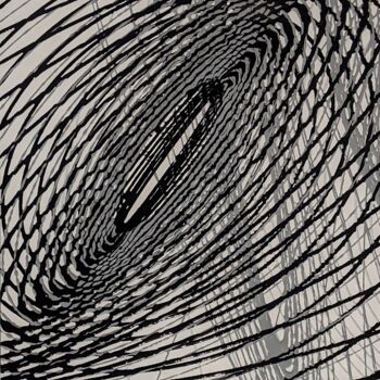 Peinture intitulée "L'oeil du cyclone g…" par Françoise Petitjean, Œuvre d'art originale, Acrylique Monté sur Châssis en bois