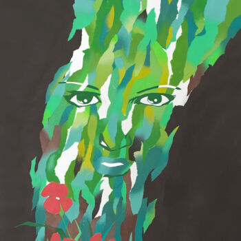 Peinture intitulée "Wild Spirit" par Wallhacker, Œuvre d'art originale, Bombe aérosol Monté sur Châssis en bois