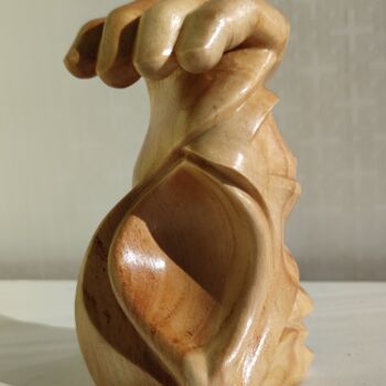 Skulptur mit dem Titel "Disheveled Emotions" von Andrei Latyshev, Original-Kunstwerk, Holz