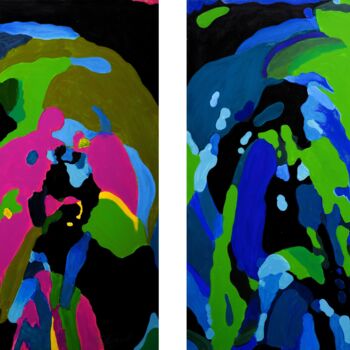 Peinture intitulée ""Awakening"-"Evigit…" par Volodymyr Byzov, Œuvre d'art originale, Huile Monté sur Châssis en bois