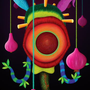 Arte digitale intitolato "Emerald Whispers" da Jaxon Langley, Opera d'arte originale, Pittura digitale