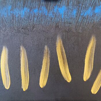 Painting titled "Paisatge abstracte…" by Ma Palet, Original Artwork, Acrylic Mounted on Wood Stretcher frame