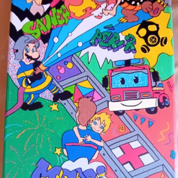 Zeichnungen mit dem Titel "Save or Perish" von Toro Teodoro, Original-Kunstwerk, Marker