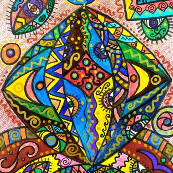 Painting titled "Diamond" by Olena Kovalenko, Original Artwork, Marker