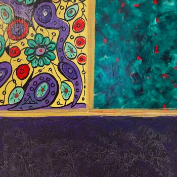 Painting titled "Ventanas: but if th…" by Jorge Gonzalez, Original Artwork, Acrylic Mounted on Wood Stretcher frame