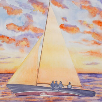 제목이 "AQUARELLE originale…"인 미술작품 Isabelle Redonnet로, 원작, 수채화