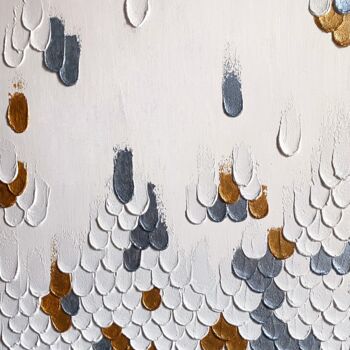 Peinture intitulée "GoldSilver" par Aleksandra Tishkevich, Œuvre d'art originale, Plâtre Monté sur Châssis en bois