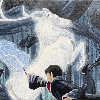 Peinture intitulée "Expecto Patronum" par Aleksandra Tishkevich, Œuvre d'art originale, Acrylique Monté sur Châssis en bois