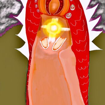 Digital Arts titled "ARCHANGE URIEL IBRA…" by Solune, Original Artwork, Digital Painting