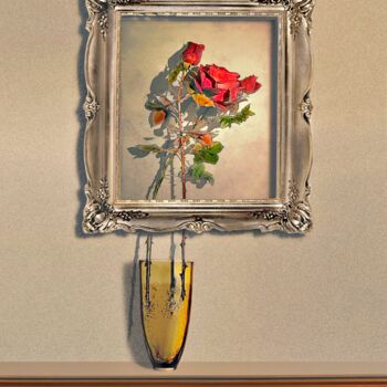 Digital Arts titled "LIBERTÉ" by Astr, Original Artwork, Digital Painting Mounted on Wood Stretcher frame