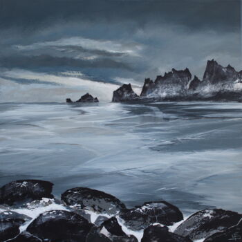 Painting titled "Temps glacé" by Françoise Schmidt, Original Artwork, Acrylic