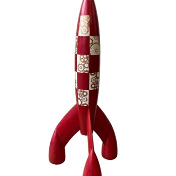 Sculpture intitulée "Fusée style steampu…" par Jordan Jeffray, Œuvre d'art originale, Acrylique