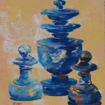 Peinture intitulée "deux sujets pour un…" par Anne-Frédérique Ferret, Œuvre d'art originale