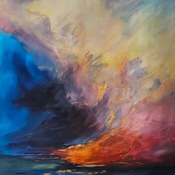 Malerei mit dem Titel "Natures Flame" von Sophia Kühn, Original-Kunstwerk, Acryl