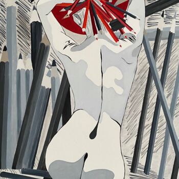 Peinture intitulée "Révélation 3 : CORY…" par Chris-Alys, Œuvre d'art originale, Acrylique Monté sur Châssis en bois