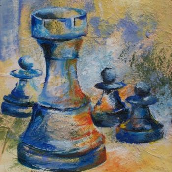 Peinture intitulée "la tour:  prends ga…" par Anne-Frédérique Ferret, Œuvre d'art originale, Huile