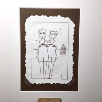 Drawing titled "Armand et Aimé - 13…" by Noëlle Lassailly, Original Artwork, Pencil