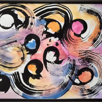 Peinture intitulée "Sourire" par Frédérique Girin, Œuvre d'art originale, Aquarelle Monté sur Plexiglas