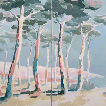 Peinture intitulée "Comme au Ciel" par Aurore Nugeron, Œuvre d'art originale, Acrylique