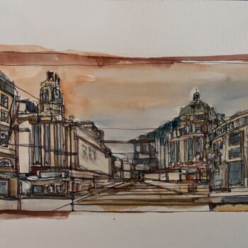 Drawing titled "Le rex" by Hartiste, Original Artwork, Watercolor