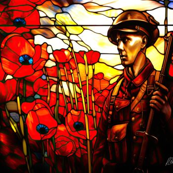 「Soldier Remembrance…」というタイトルのデジタルアーツ Sykart Designsによって, オリジナルのアートワーク, AI生成画像