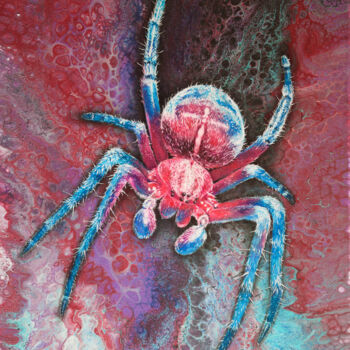 Ζωγραφική με τίτλο "Spidervoid" από Daniil Chernenko, Αυθεντικά έργα τέχνης, Λάδι Τοποθετήθηκε στο Ξύλινο φορείο σκελετό