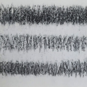 Drawing titled "Vibrations" by Remi Delaplace, Original Artwork, Charcoal Mounted on Wood Stretcher frame