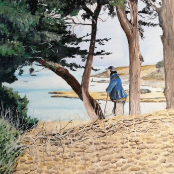 Peinture intitulée "Marin ou paysan" par Manu Surreabulliste, Œuvre d'art originale, Huile Monté sur Châssis en bois