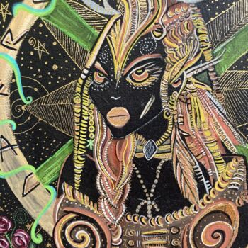 Painting titled "Valkyries" by Charly Araña, Original Artwork, Acrylic