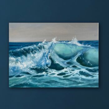 绘画 标题为“Lazur wave” 由Kate Samsoniuk, 原创艺术品, 油
