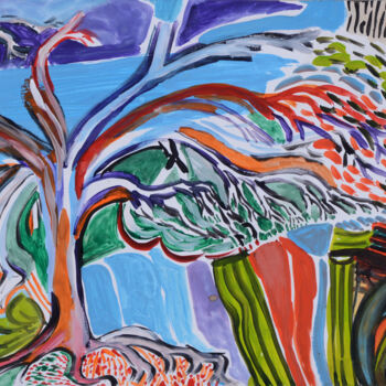 Painting titled "Arbre Sauvage" by Martin Rupp, Original Artwork, Gouache