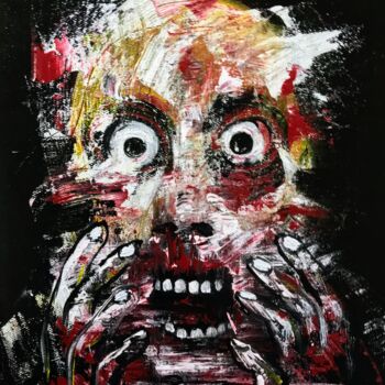 Painting titled "Holy shit" by Vaxo Lang, Original Artwork, Acrylic
