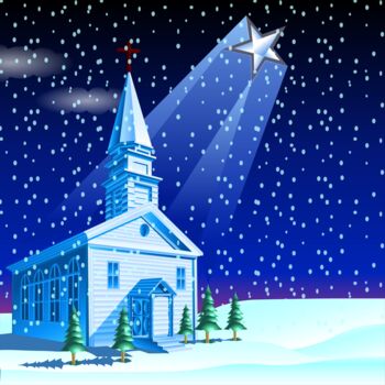 Digital Arts titled "Merry Christmas - C…" by Shamim Shaikh, Original Artwork, 2D Digital Work