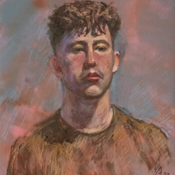 Drawing titled "Portrait of a young…" by Sergey Sovkov, Original Artwork, Pastel