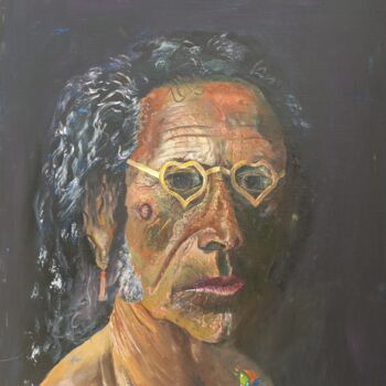 Peinture intitulée "TANNEE et TATOUEE" par Yves Weiler, Œuvre d'art originale, Huile Monté sur Châssis en bois