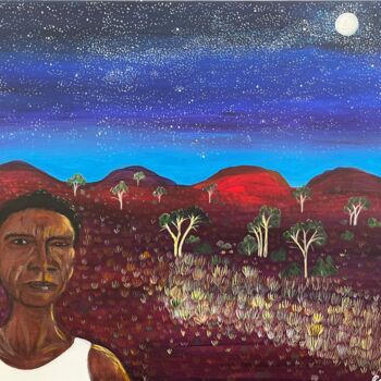 Malerei mit dem Titel "Under The Milky Way" von Peter Kruger, Original-Kunstwerk, Acryl