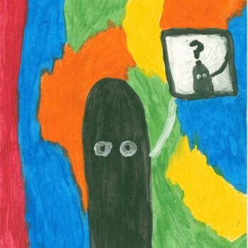 Schilderij getiteld "Nob" door Equal Page, Origineel Kunstwerk, Acryl