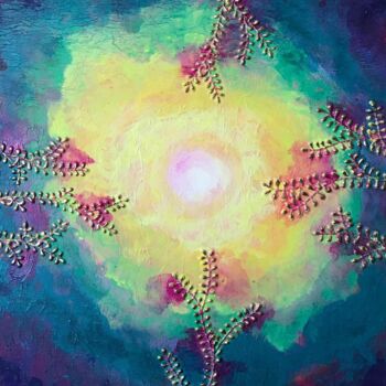 Peinture intitulée "Conscience Cosmique…" par Tiphanie Canada, Œuvre d'art originale, Acrylique
