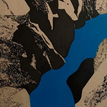绘画 标题为“Montagne rocheuse 25” 由Clara Ramirez Katz, 原创艺术品, 油 安装在木质担架架上