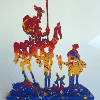 Sculpture intitulée "SPACO DON QUICHOTTE…" par Spaco, Œuvre d'art originale, Acrylique