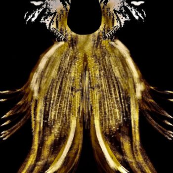 Digital Arts titled "MASQUE TRIBAL (voya…" by Solune, Original Artwork, Digital Painting
