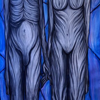 Peinture intitulée ""Влюбленные, связан…" par Agata Bonda, Œuvre d'art originale, Pastel
